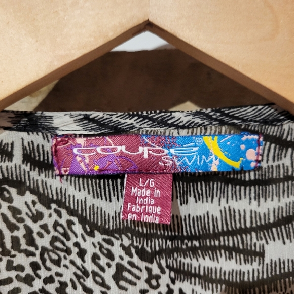 Coupé Swim Animal Print V-Neck Coverup - Picture 2 of 3